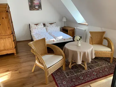 Ein Bett oder Betten in einem Zimmer der Unterkunft Pension zum Zenshaus kleine Auszeit