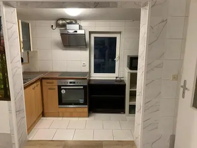 Küche/Küchenzeile in der Unterkunft Ferienwohnung in Müncheberg