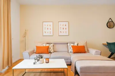Ein Sitzbereich in der Unterkunft Design Loft am Hauptbahnhof - Modern mit Parkplatz