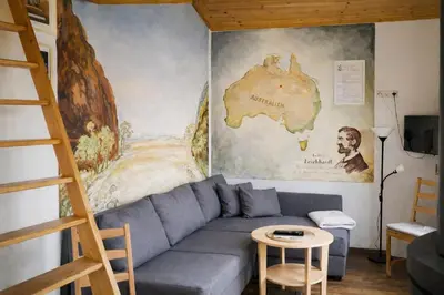 Ein Sitzbereich in der Unterkunft Ferienhaus Ludwig Leichhardt