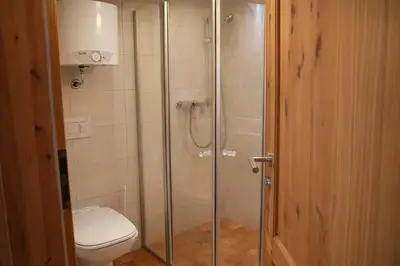 Ein Badezimmer in der Unterkunft Ferienhaus Alt Zauche