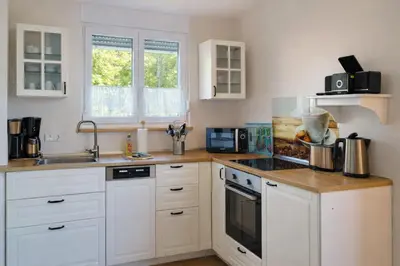 Küche/Küchenzeile in der Unterkunft Ferienhaus Friedland