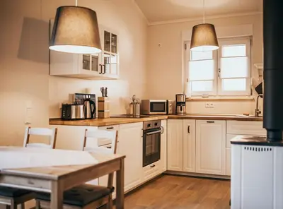 Küche/Küchenzeile in der Unterkunft Ferienhaus Oberspreewald