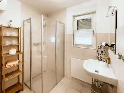 Ein Badezimmer in der Unterkunft Ferienhaus Oberspreewald