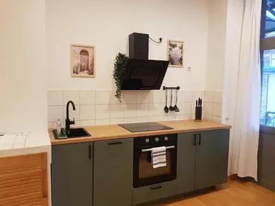 Küche/Küchenzeile in der Unterkunft Apartment Ferienglück - Zentraler Rückzugsort
