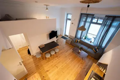 Ein Sitzbereich in der Unterkunft Urban Studio in Friedrichshain-Kreuzberg