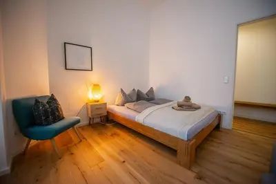 Ein Bett oder Betten in einem Zimmer der Unterkunft Urban Apartment Friedrichshain Boxhagenerstraße