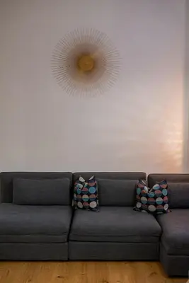 Ein Sitzbereich in der Unterkunft Urban Apartment Friedrichshain Boxhagenerstraße