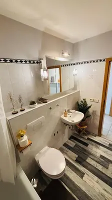 Ein Badezimmer in der Unterkunft Berliner Vorstadtperle
