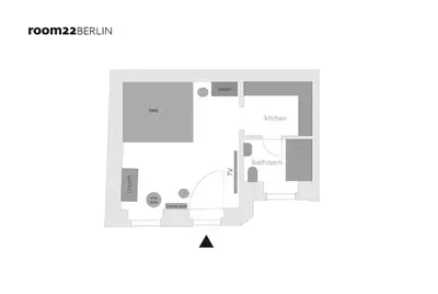 Grundriss der Unterkunft J8 Room22 Studioapartment Mitte Mitte