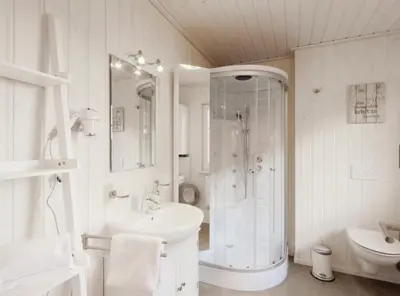 Ein Badezimmer in der Unterkunft Ferienhaus im Hafendorf