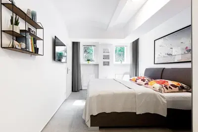 Ein Bett oder Betten in einem Zimmer der Unterkunft P22 Room 22 Apartment Prenzlauer Berg