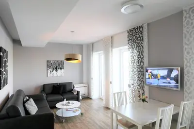 Ein Sitzbereich in der Unterkunft Ferienwohnung Helene