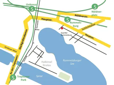 Grundriss der Unterkunft Apartments Rummelsburger Bucht am Ostkreuz
