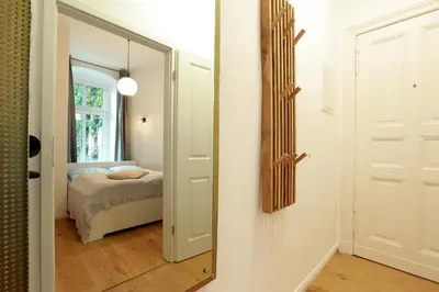 Ein Bett oder Betten in einem Zimmer der Unterkunft P42 Room22 Apartment Kollwitzkiez