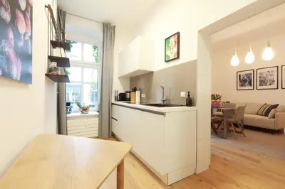 Küche/Küchenzeile in der Unterkunft P42 Room22 Apartment Kollwitzkiez