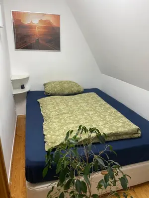 Ein Bett oder Betten in einem Zimmer der Unterkunft Übernachten im Grünen