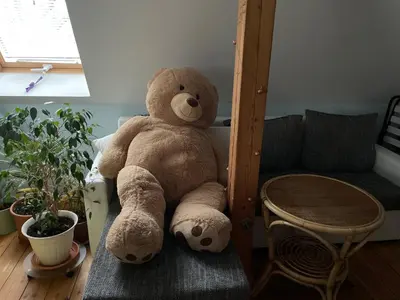 Ein Sitzbereich in der Unterkunft Übernachten im Grünen