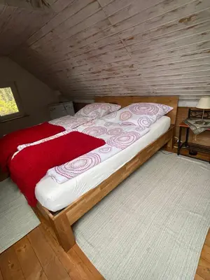 Ein Bett oder Betten in einem Zimmer der Unterkunft Waldhaus bei Berlin