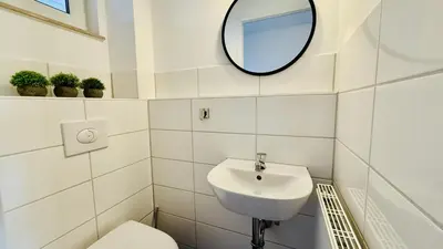 Ein Badezimmer in der Unterkunft Modernes Apartment im Boho Style
