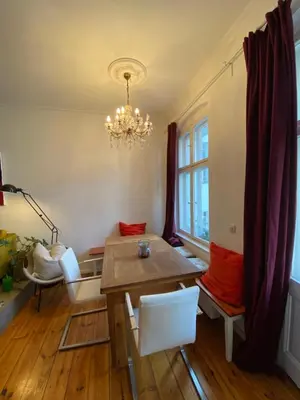 Ein Sitzbereich in der Unterkunft Beautiful Apartment popular area