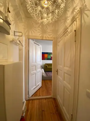 Ein Bett oder Betten in einem Zimmer der Unterkunft Beautiful Apartment popular area