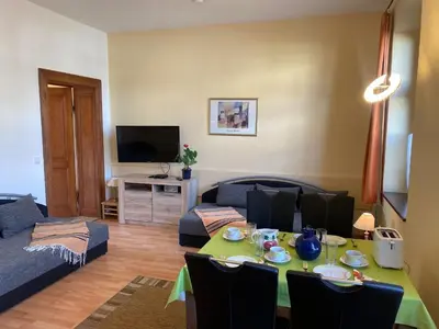 TV/Unterhaltungsangebot in der Unterkunft Haus H&M Ferienwohnung 4