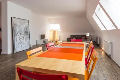 Ein Sitzbereich in der Unterkunft Beautiful Designer Loft