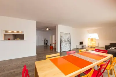 Ein Bett oder Betten in einem Zimmer der Unterkunft Beautiful Designer Loft