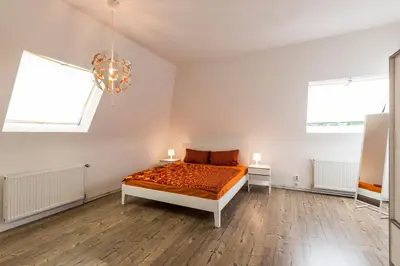 Ein Bett oder Betten in einem Zimmer der Unterkunft Beautiful Designer Loft