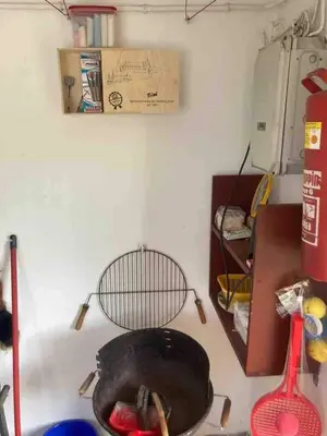 Küche/Küchenzeile in der Unterkunft Gästehaus mit Garten