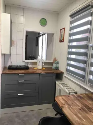 Küche/Küchenzeile in der Unterkunft Gästehaus mit Garten
