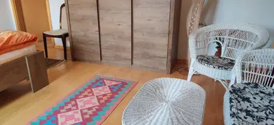 Ein Bett oder Betten in einem Zimmer der Unterkunft Schöne Ferienwohnung bei Berlin