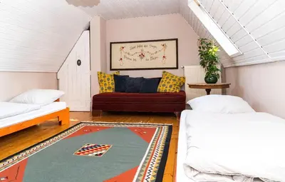 Ein Bett oder Betten in einem Zimmer der Unterkunft Idyllisches Apartment am Berliner Stadtrand