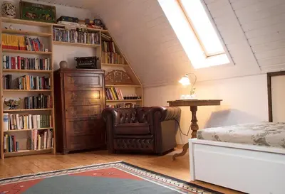 Die Bibliothek in der Ferienwohnung