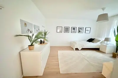 Ein Bett oder Betten in einem Zimmer der Unterkunft Cozy Apartment Near Berlin Ideal for Work or Leisure