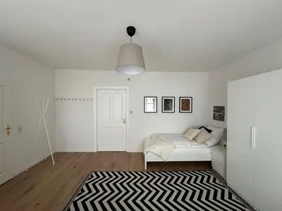 Ein Bett oder Betten in einem Zimmer der Unterkunft Cozy Apartment Near Berlin Ideal for Work or Leisure