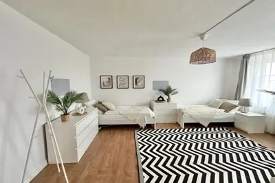 Ein Bett oder Betten in einem Zimmer der Unterkunft Arbio Monteurzimmer Tremmen Parking Included