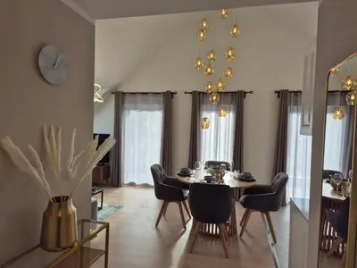 Ein Sitzbereich in der Unterkunft PuraVida Apartments Berlin Heiligensee