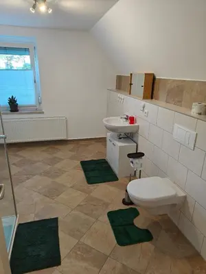 Ein Badezimmer in der Unterkunft Ferienwohnung in Kleinstadt nähe Spreewald