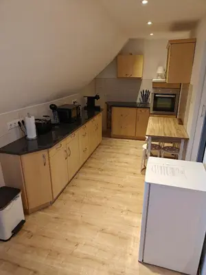 Küche/Küchenzeile in der Unterkunft Ferienwohnung in Kleinstadt nähe Spreewald