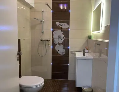 Ein Badezimmer in der Unterkunft Ausspannen am Schwielowsee
