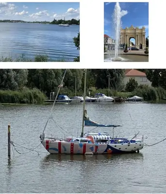 Blick auf einen Fluss in der Nähe der Ferienwohnung