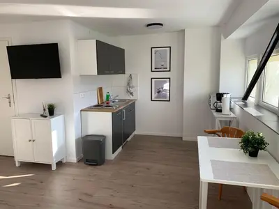 Küche/Küchenzeile in der Unterkunft Seenland Gästezimmer
