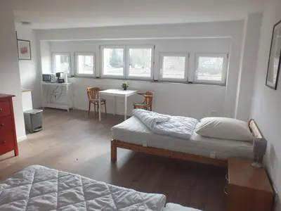 Ein Bett oder Betten in einem Zimmer der Unterkunft Seenland Gästezimmer