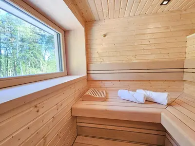 Grundriss der Unterkunft Lychenseevilla mit Seeblick, Wintergarten, Kamin und Sauna