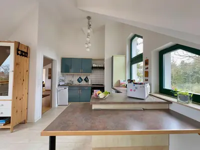 Küche/Küchenzeile in der Unterkunft Ferienwohnung am Berliner Stadtrand