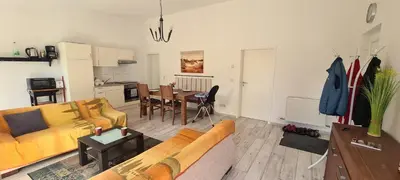 Küche/Küchenzeile in der Unterkunft Urlaub am Seddiner See