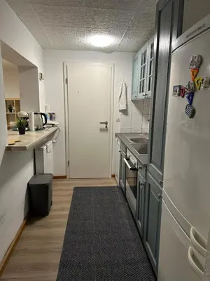 Küche/Küchenzeile in der Unterkunft Ferienhaus nahe Berlin Bungalow mit Kamin