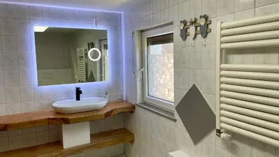 Ein Badezimmer in der Unterkunft Spreewald Haus Boche